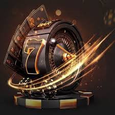Antarmuka permainan live casino dengan dealer langsung dalam gelap dan cahaya hijau neon